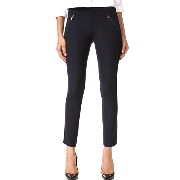 Rebecca Taylor Pants - Rebecca Taylor | Black Ava Techy Pant with black stripe 10